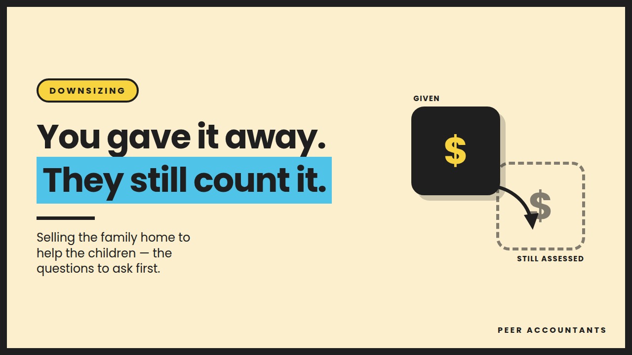 You gave it away. They still count it. — Peer Accountants